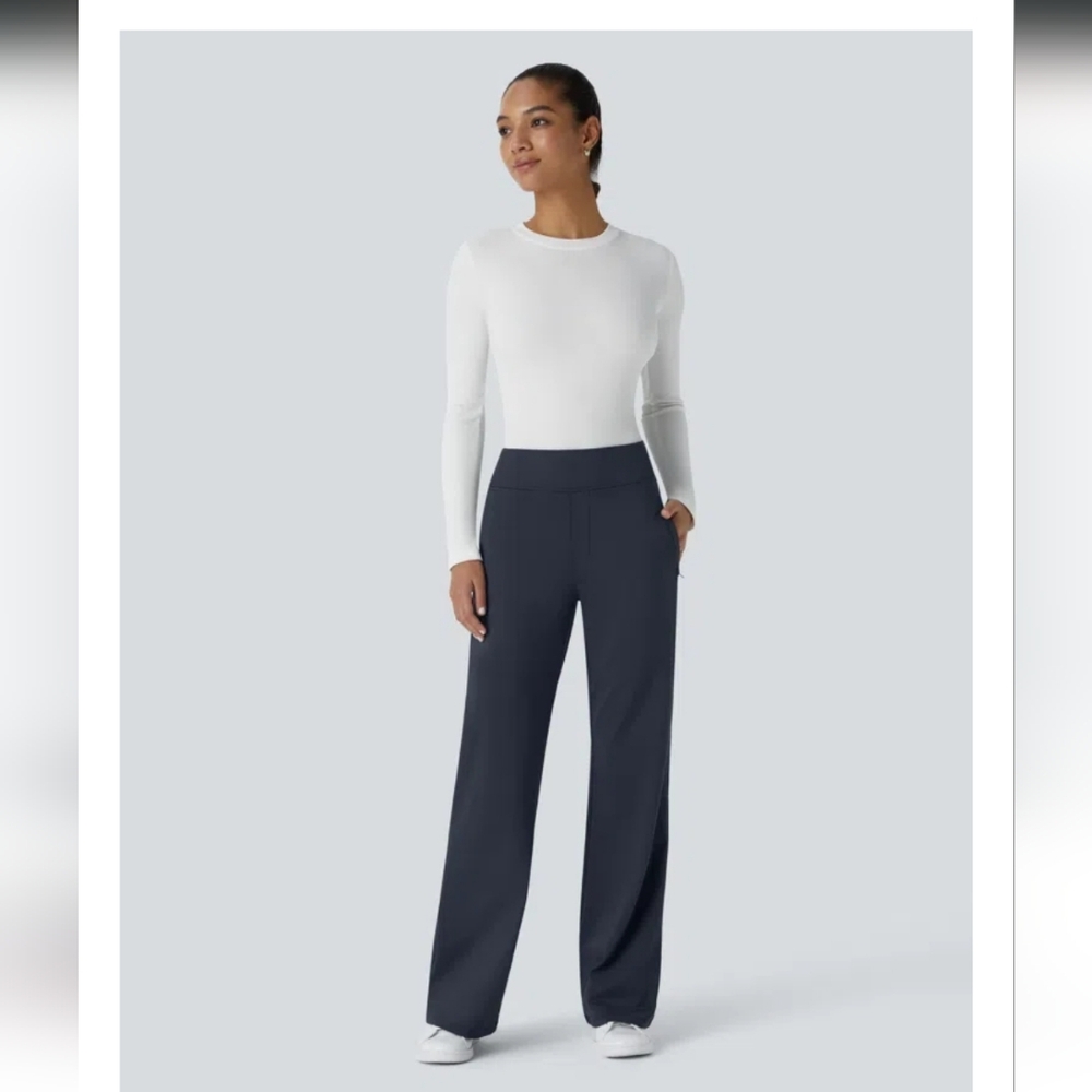 HALARA Women's Navy Boot Cut Flare Pants - Picture 5 of 8